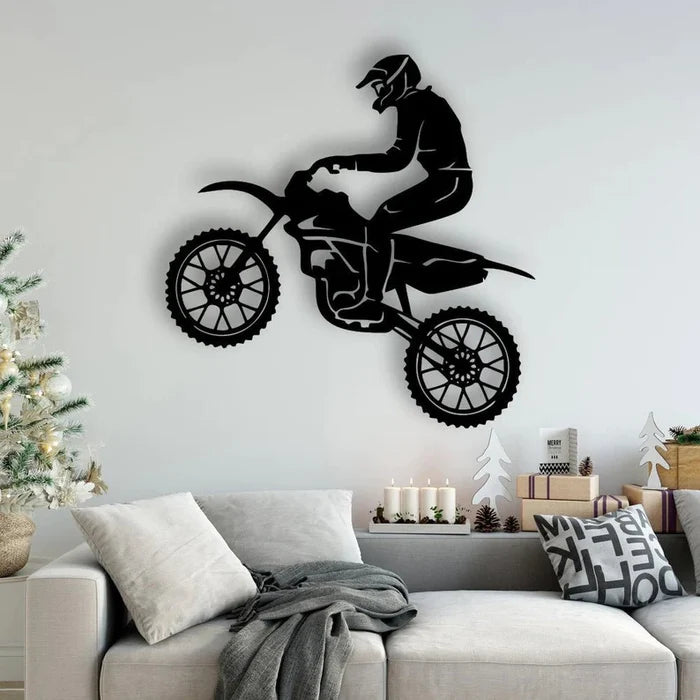 Stunt Bike Wooden Wall Decoration