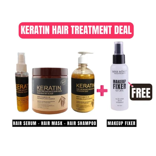 Keratin DEAL 3 ,FREE Makeup Fixer