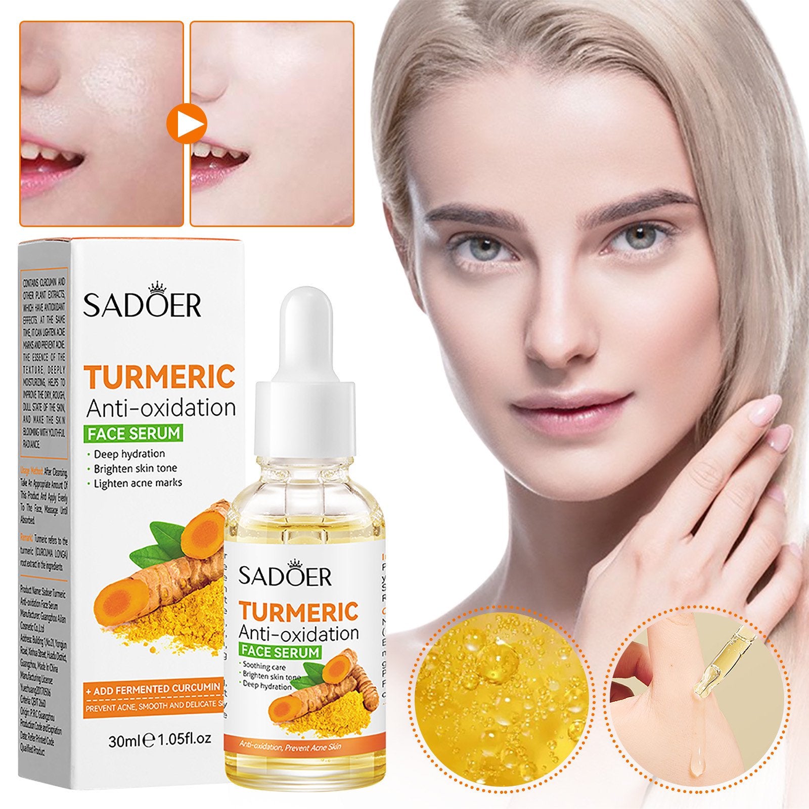 Sadoer Tumeric Anti-oxidation Face Serum