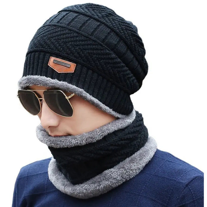 Coral Fleece Scarf & Beanie cap For Men & Women