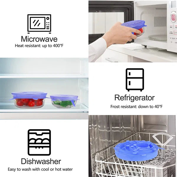 Universal Silicone Suction Lid-bowl Pan (6pcs)