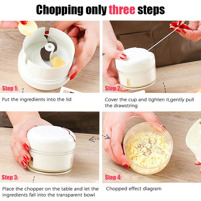 Mini Hand power Grinder Chop Meat, Fruit, Vegetable & Nuts