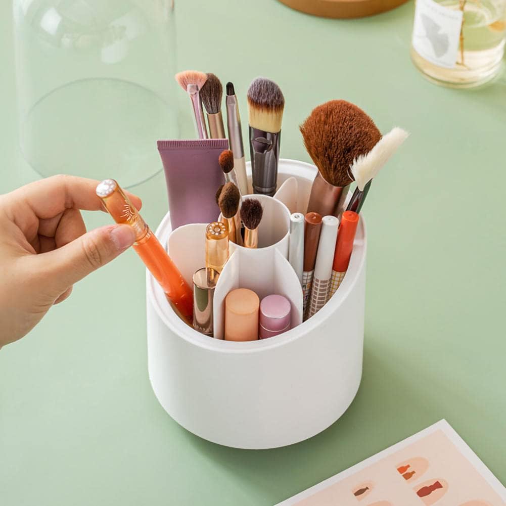 Makeup Brush Holder,Dust-proof Rotating Vanity