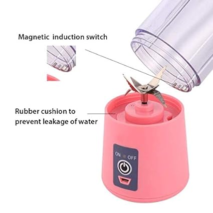 Portable Juicer Cup & Crushed Ice Machine Usb Charging (random Color)