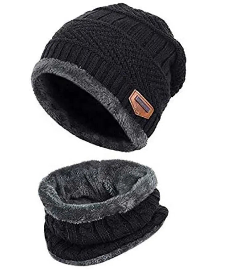 Coral Fleece Scarf & Beanie cap For Men & Women