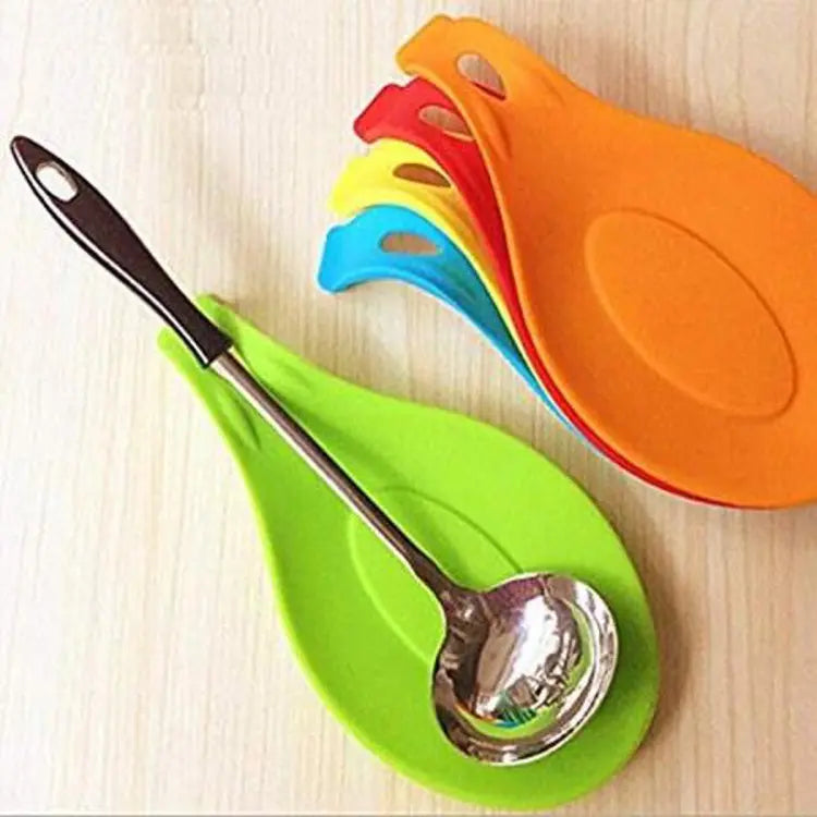 Flexible Silicone Heat Resistant Spoon Fork Mat Rest