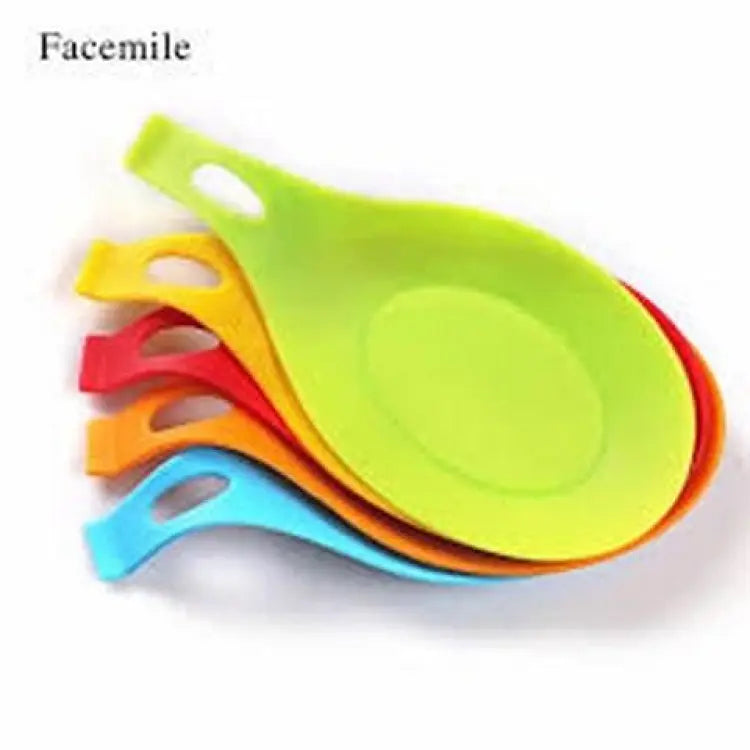 Flexible Silicone Heat Resistant Spoon Fork Mat Rest