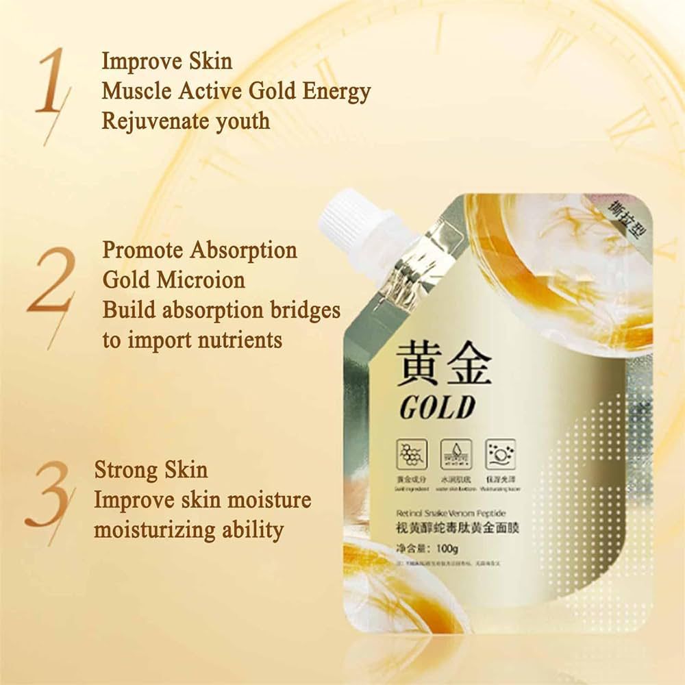 Anti Aging Peel Off Gold Face Mask with Free Silicon Brush (Original 100%)