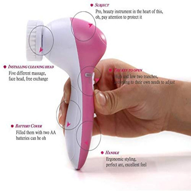 Facial Electric Cleanser And Massager, Beauty Care Brush For Removing Blackhead,Exfoliating & Massaging,