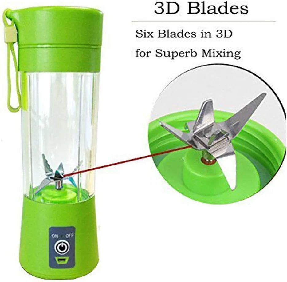 Portable Juicer Cup & Crushed Ice Machine Usb Charging (random Color)