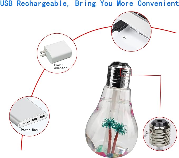 Usb Air Humidifier Bulb Shape