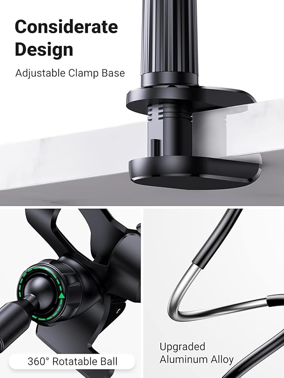 Gooseneck Phone Holder 360 Adjustable