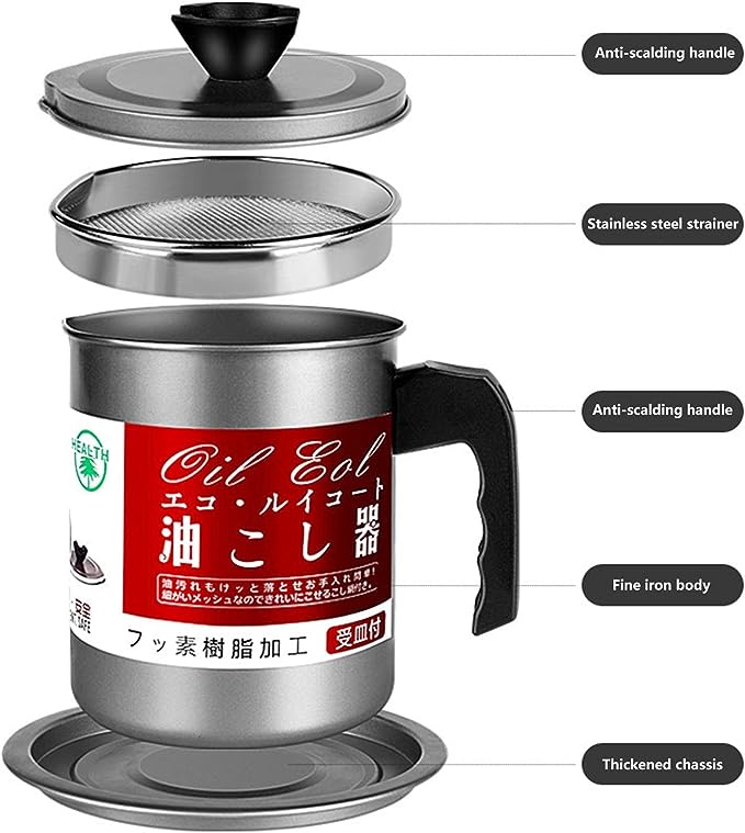 Oil Fryer Cooker with Stainless Steel with Lid , Iron Cooking Oil Filter Machine