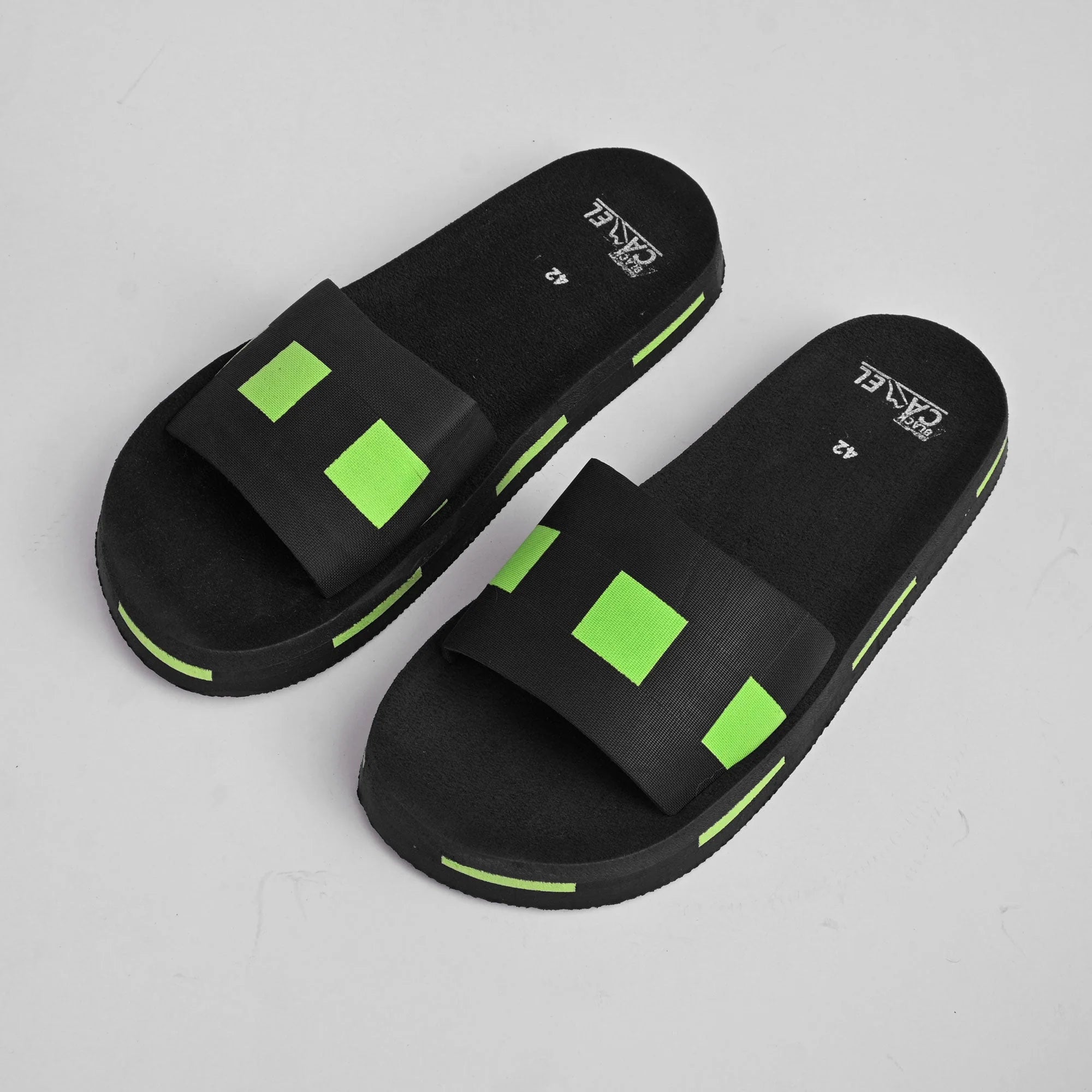 Slipper (Black Camel) Box Style Slides