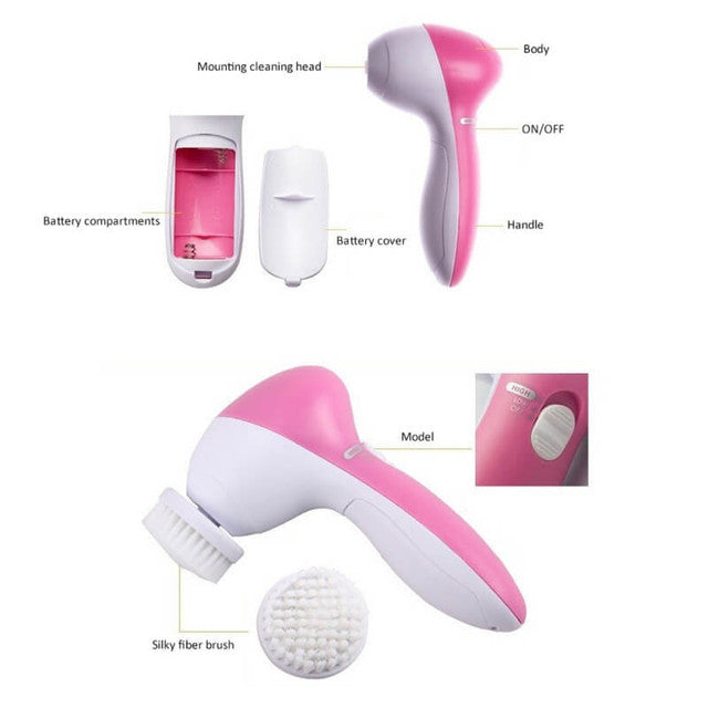 Facial Electric Cleanser And Massager, Beauty Care Brush For Removing Blackhead,Exfoliating & Massaging,