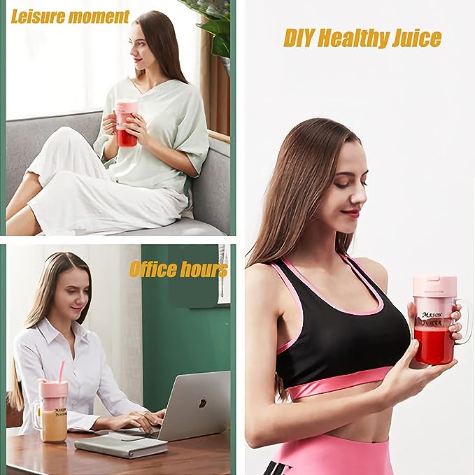 Portable Mini Juicer Blender With Straw Cup( Random color )