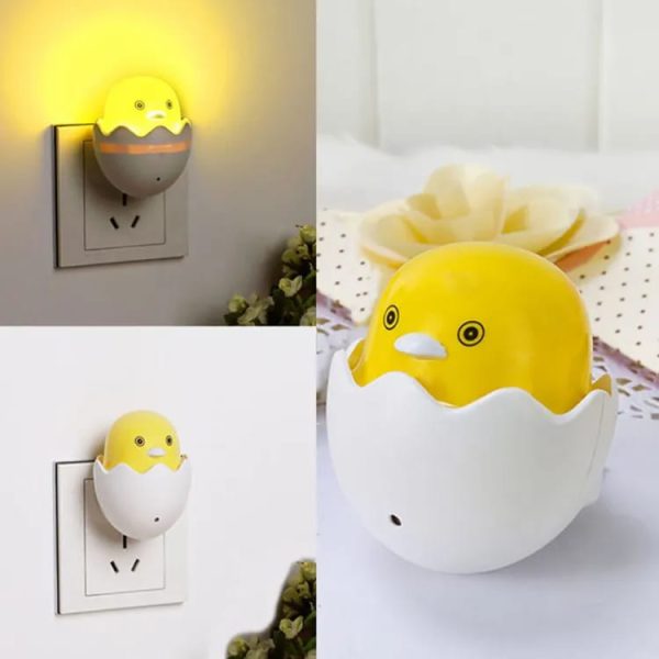 Egg Led Night Bulb, Automatic Lamp Sensor Control For Kids Room