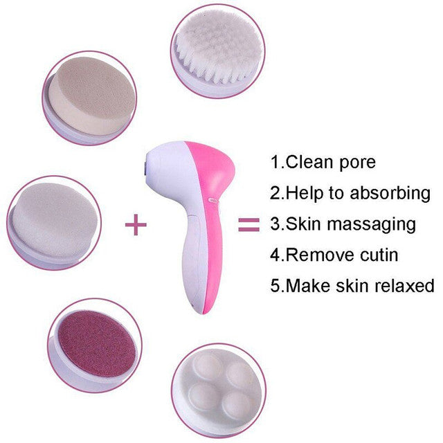 Facial Electric Cleanser And Massager, Beauty Care Brush For Removing Blackhead,Exfoliating & Massaging,