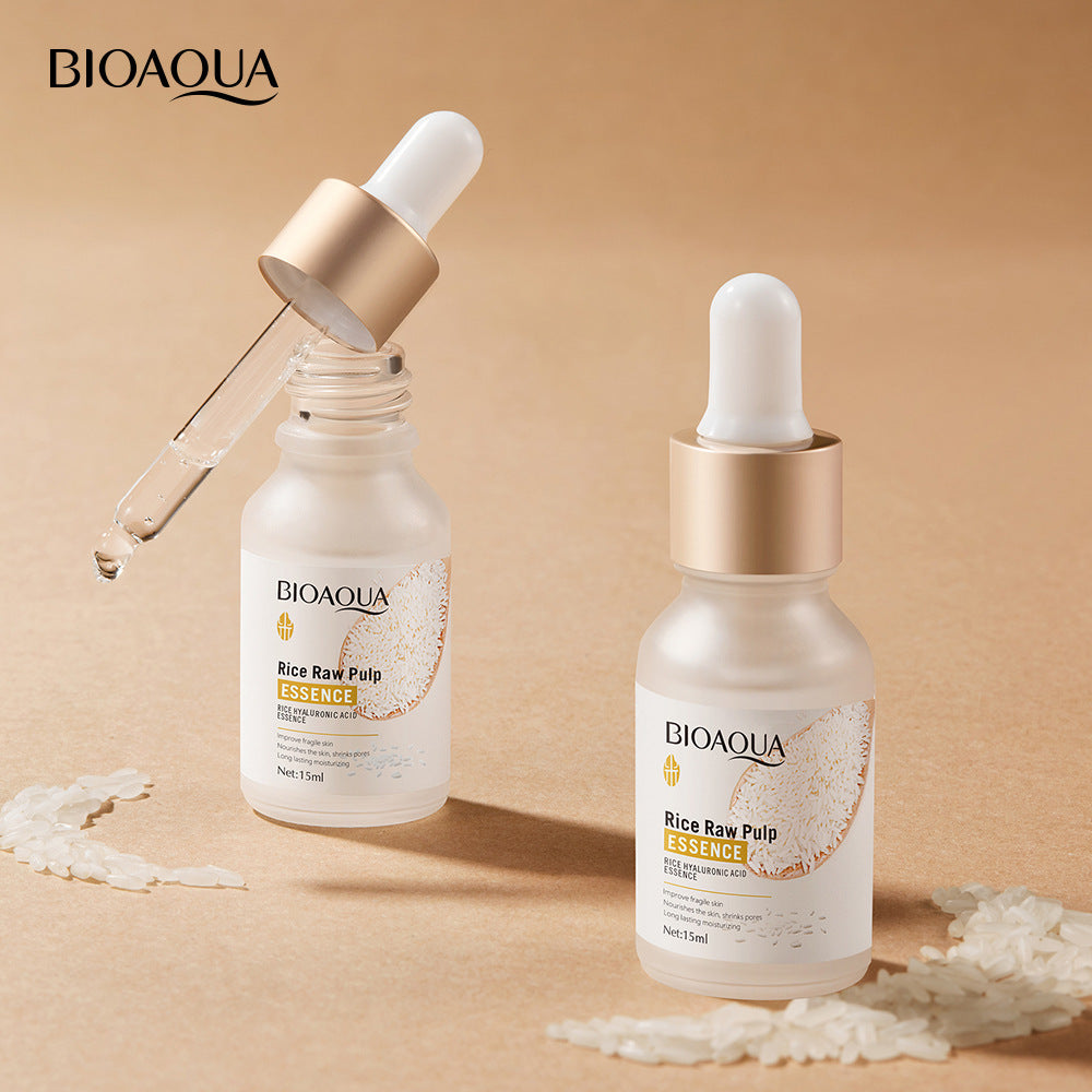 Bioaqua Face Serum Rice Repair Hyaluronic Acid,For Hydrate Anti Aging Shrink Pores Whitening