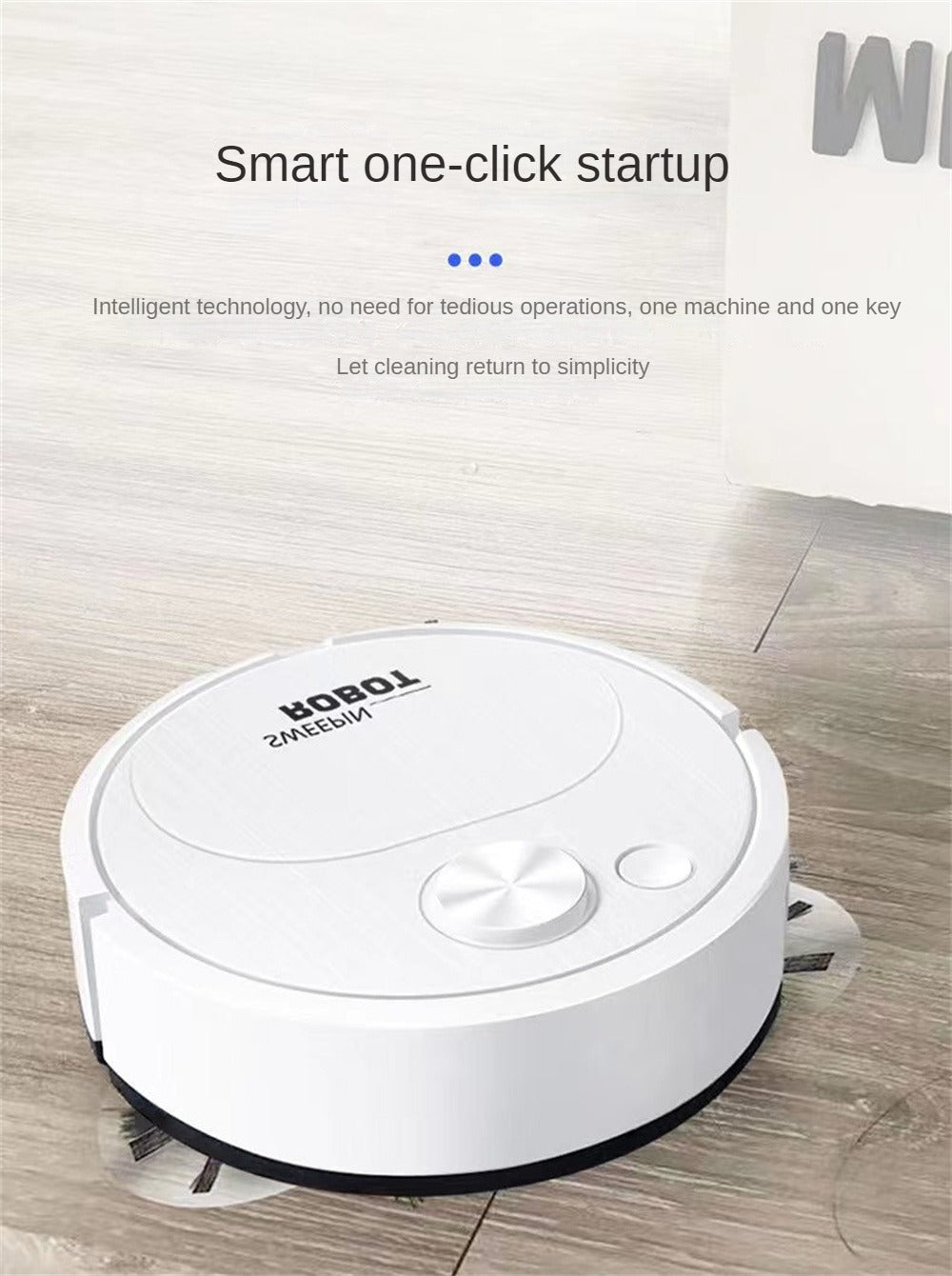 Mini Wireless Smart Sweeping Robot 3 In1 Rechargeable