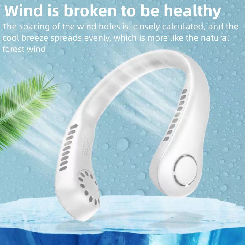 Mini Neck Portable Rechargeable Air Cooler , Sport Fan