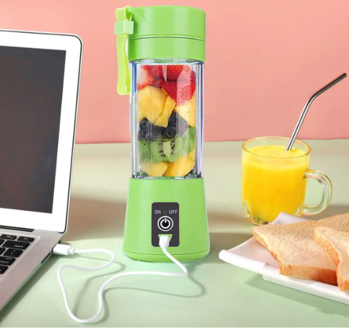 Portable Juicer Cup & Crushed Ice Machine Usb Charging (random Color)