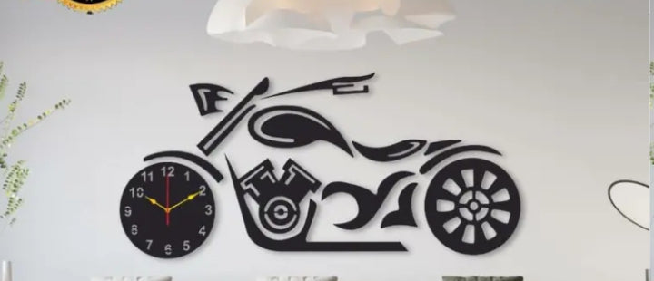 Motorcycle 3d Wooden Wall Clock