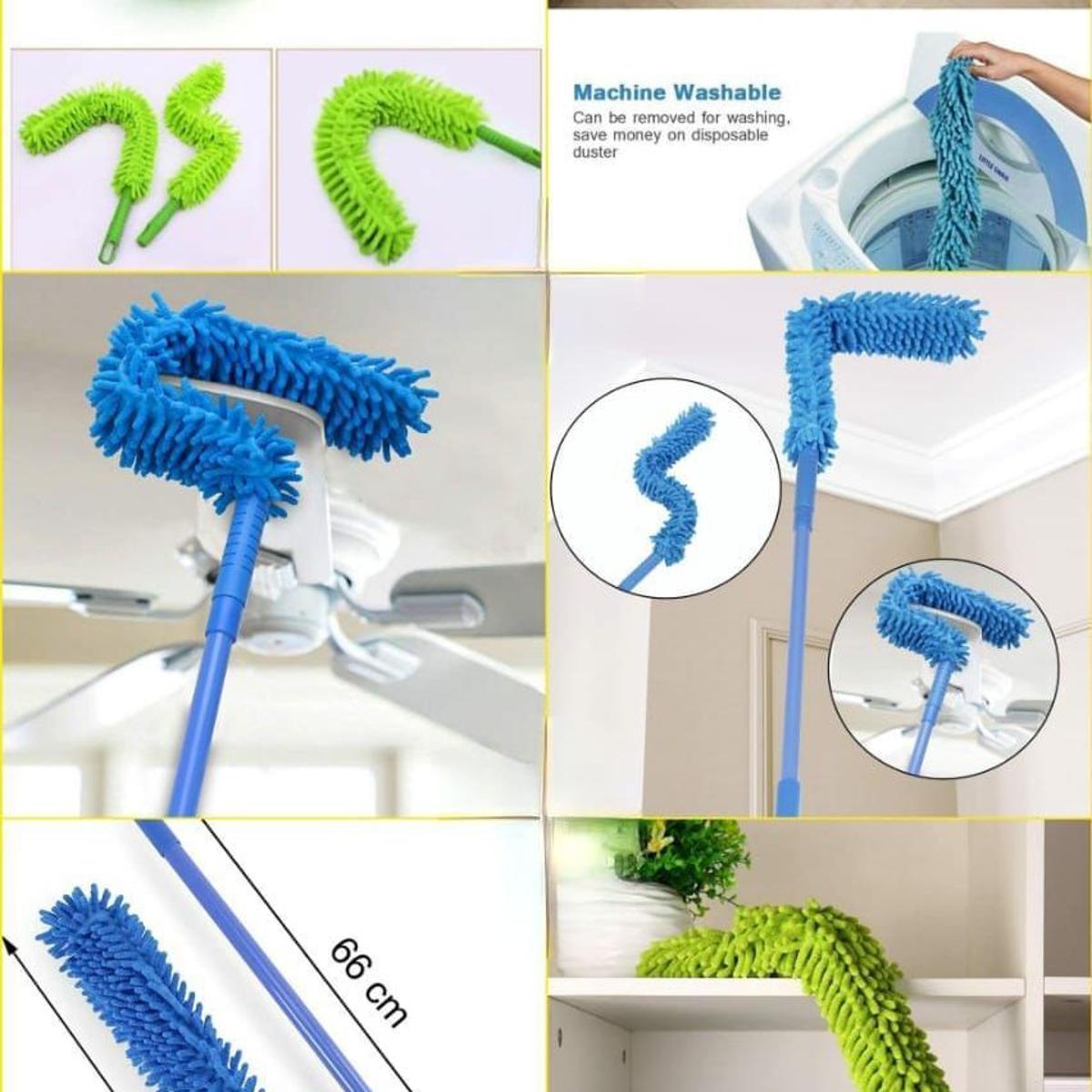 Flexible MicroFiber Duster With Telescopic Stainless Steel Handle.