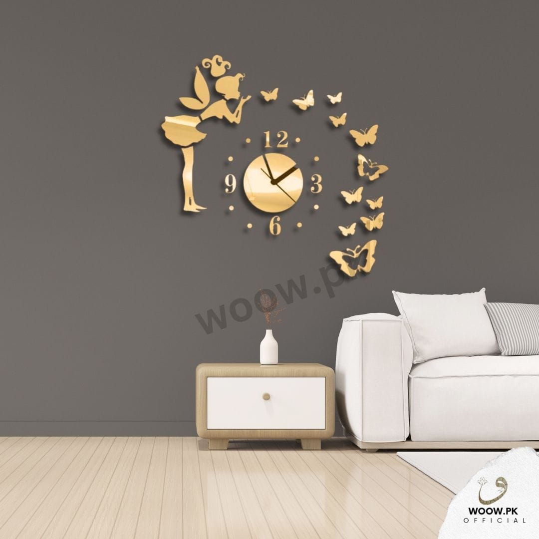 Fairy & Butterfly Wall Clock