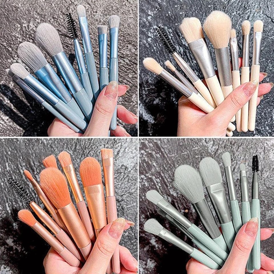 Travel Makeup Mini Brush Kit (8 Pcs)