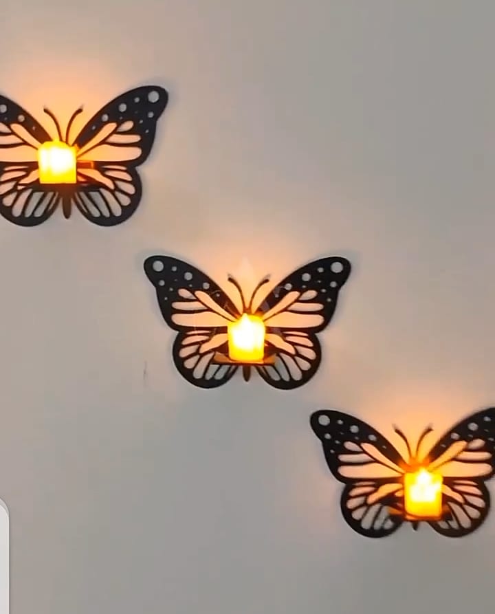 Butterfly Wall Shelf 3 Pcs (Random Colour)