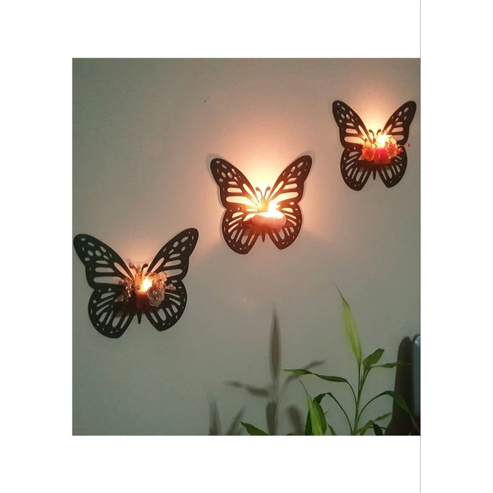 Butterfly Wall Shelf 3 Pcs (Random Colour)