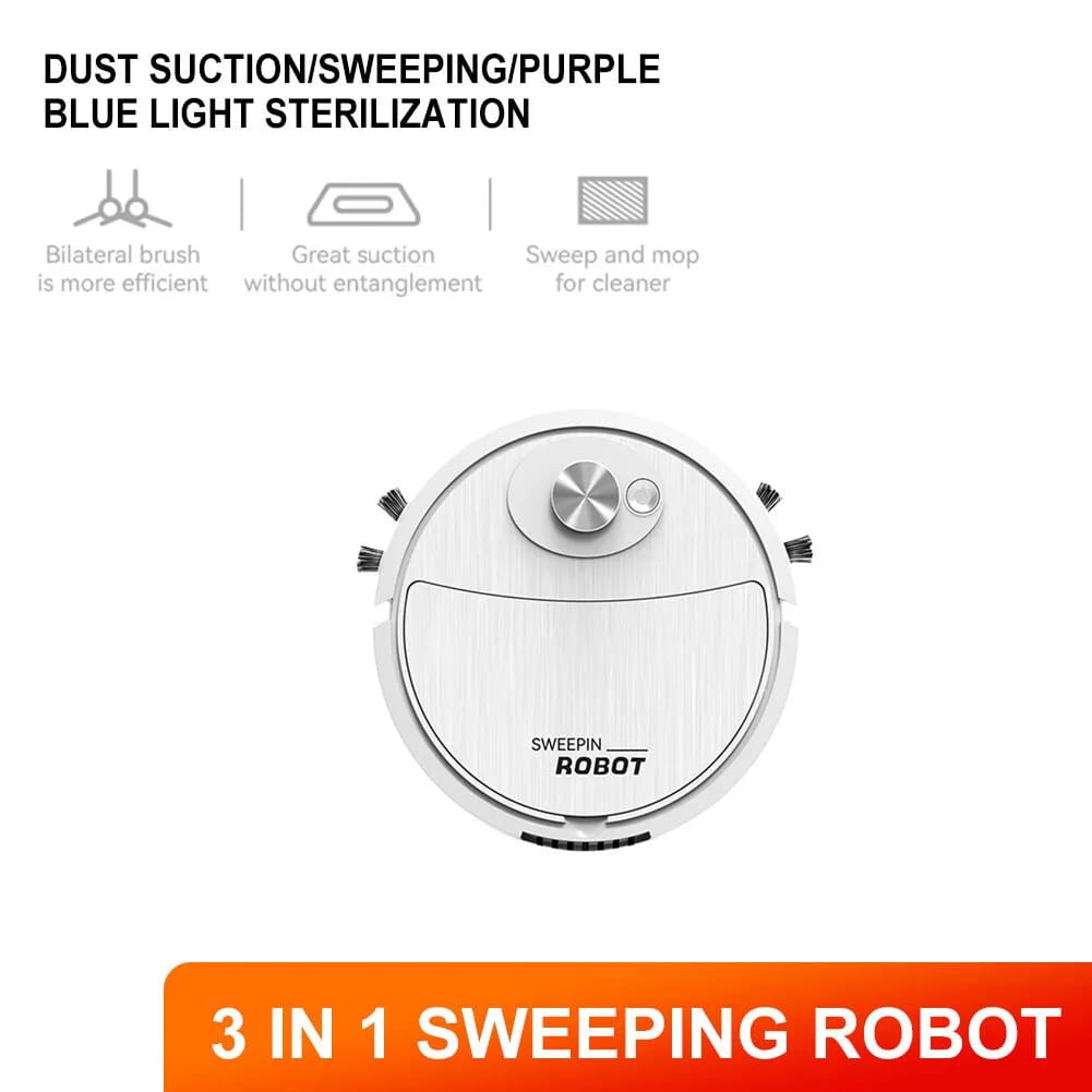 Mini Wireless Smart Sweeping Robot 3 In1 Rechargeable