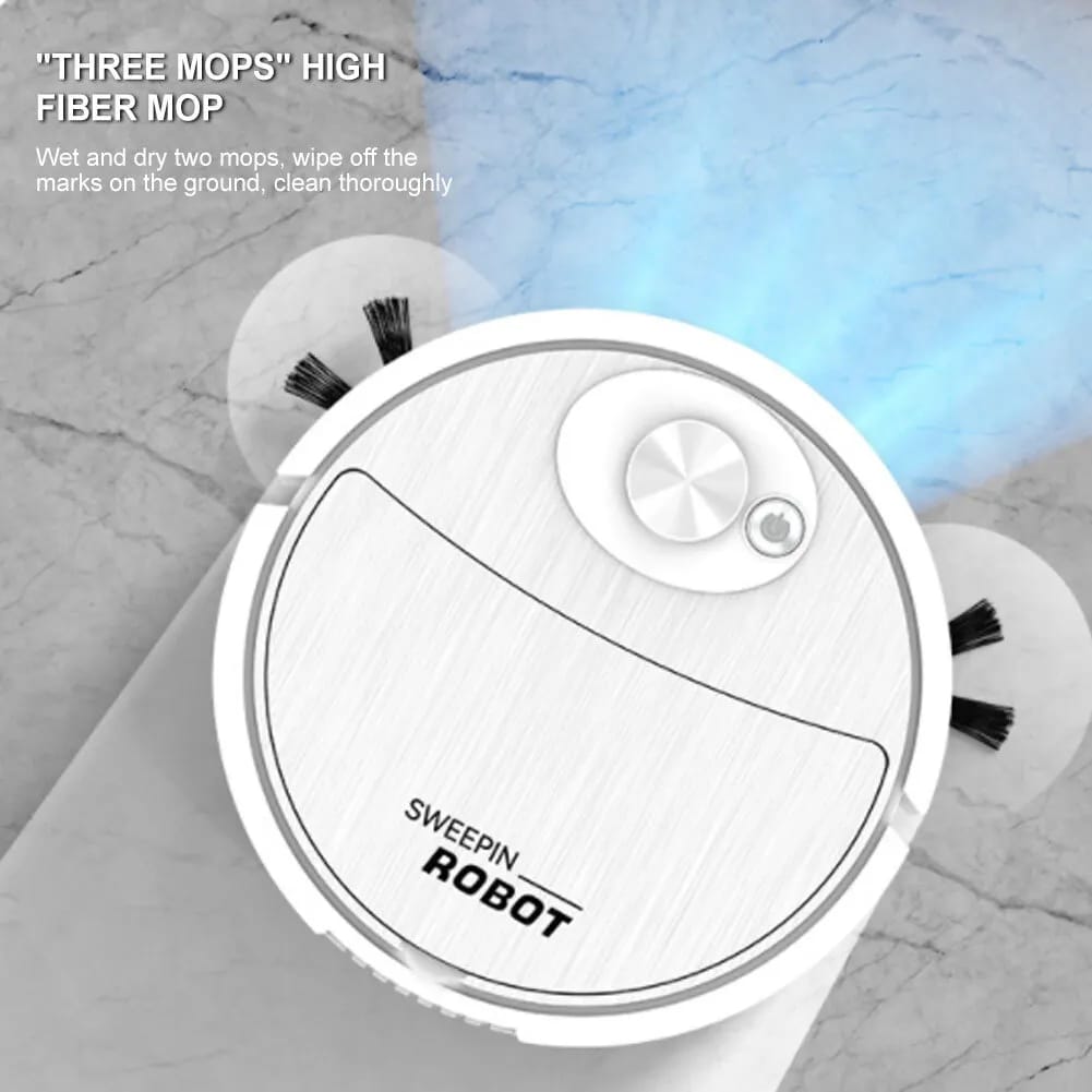 Mini Wireless Smart Sweeping Robot 3 In1 Rechargeable