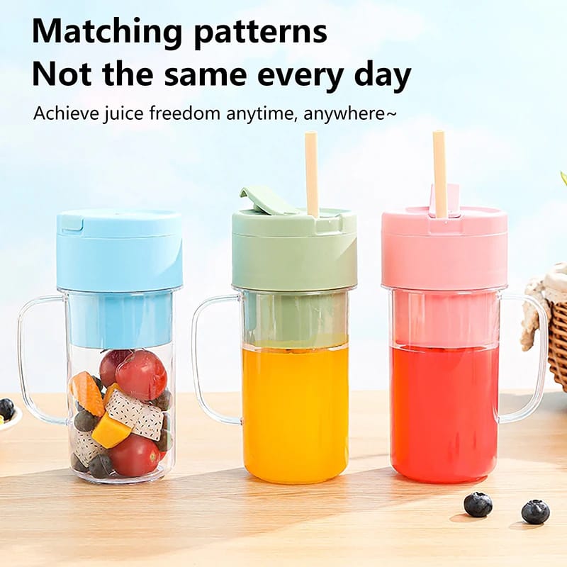 Portable Mini Juicer Blender With Straw Cup( Random color )