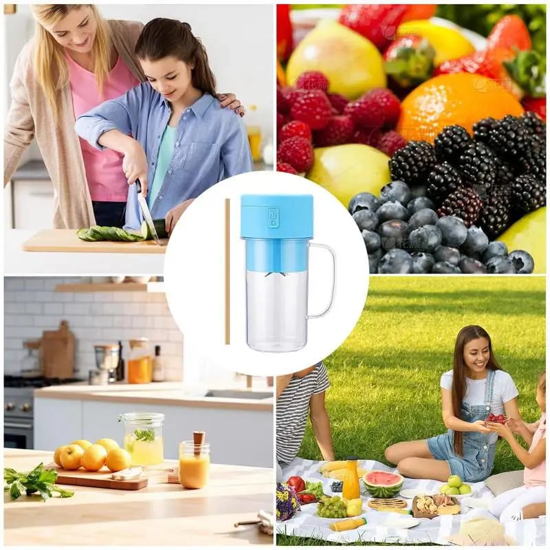 Portable Mini Juicer Blender With Straw Cup( Random color )