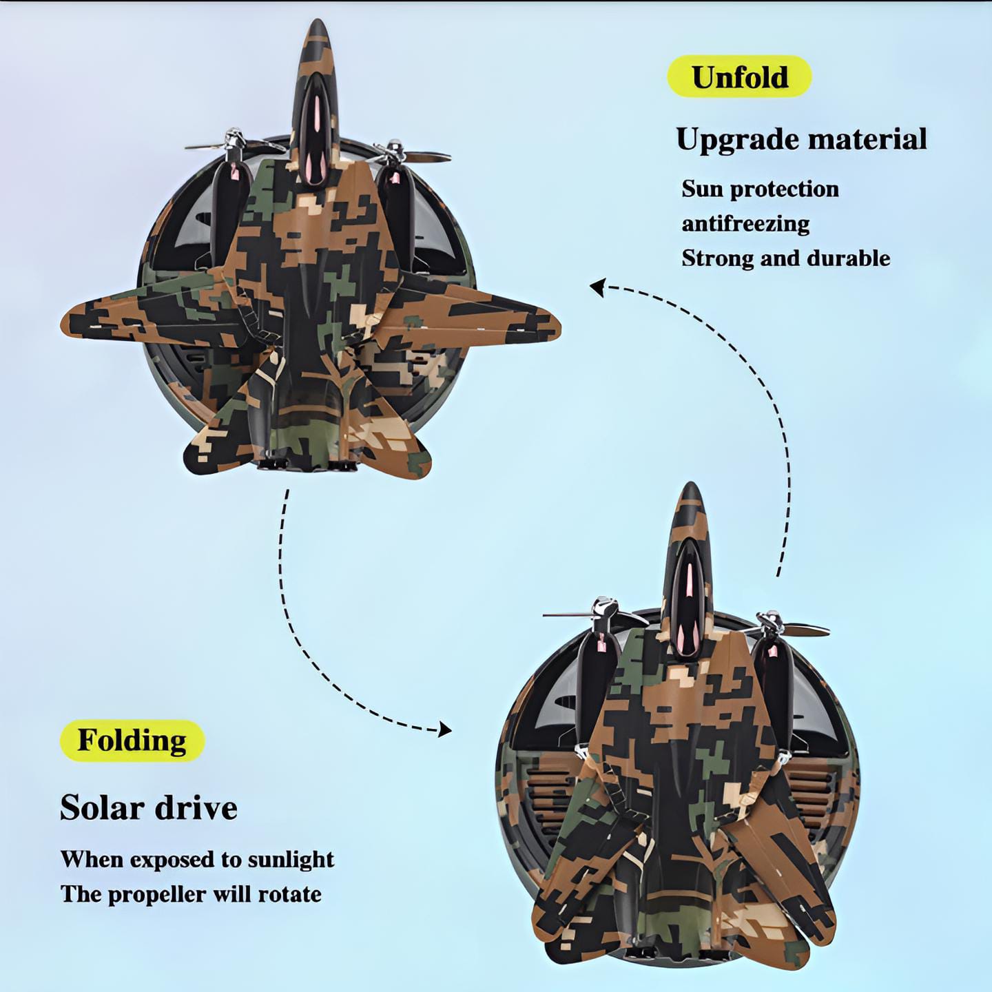 Solar Fighter Car Air Freshener Propeller