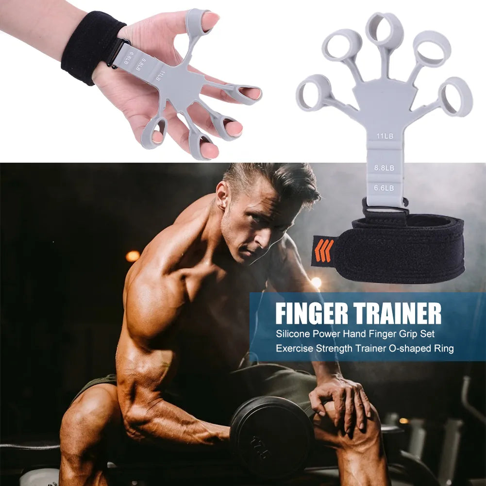 Finger Stretcher & Flexion Hand Gripper Silicone-Finger Exerciser