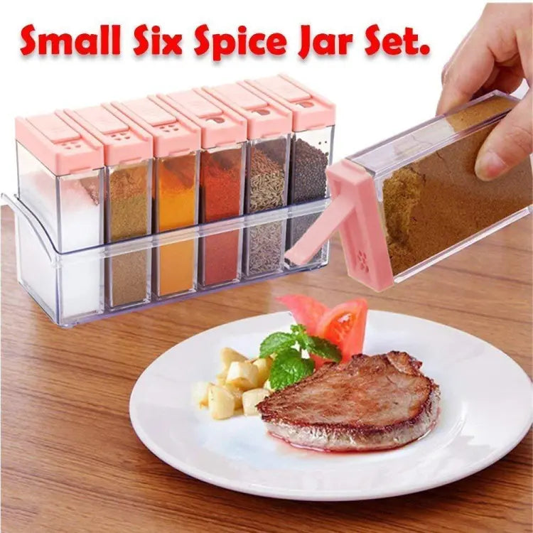 Set Of 6 Spice Crystal Seasoning Box