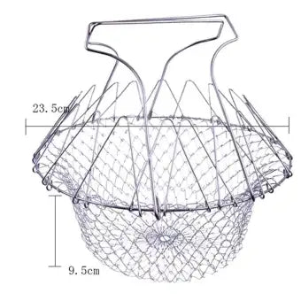 Multi Functional Foldable Rinse Chief Basket & Drainer Mesh