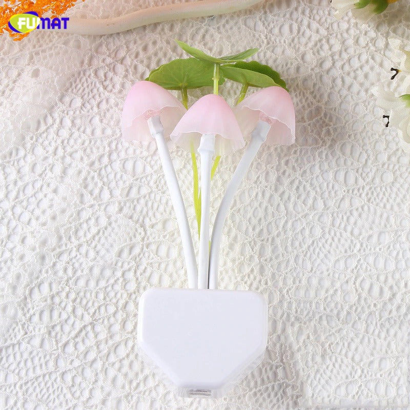 Mushroom Led Night Light Dusk To Dawn Sensor Flower Lamp  For Kids Gifts