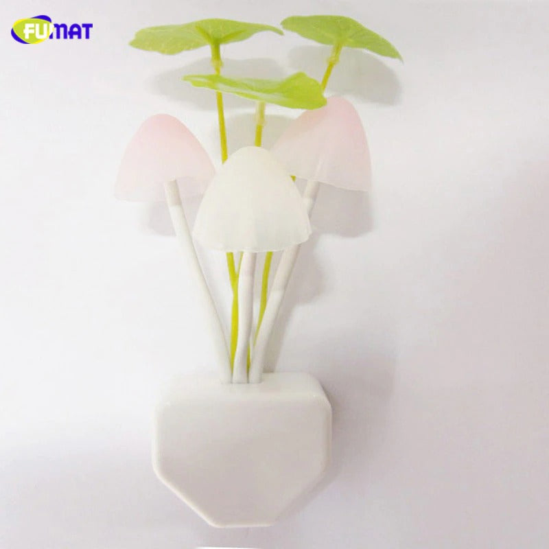 Mushroom Led Night Light Dusk To Dawn Sensor Flower Lamp  For Kids Gifts