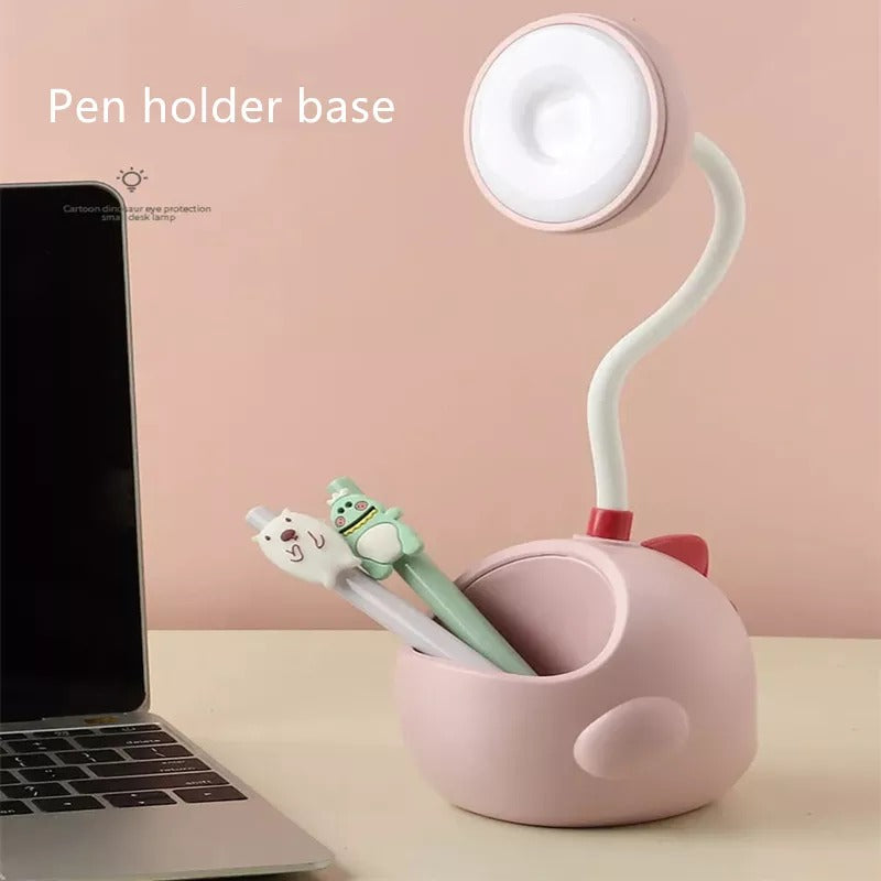 Led Table Flexible Desk Lamp With Pen Holder, Eyes Protection Reading Light  (random Color)