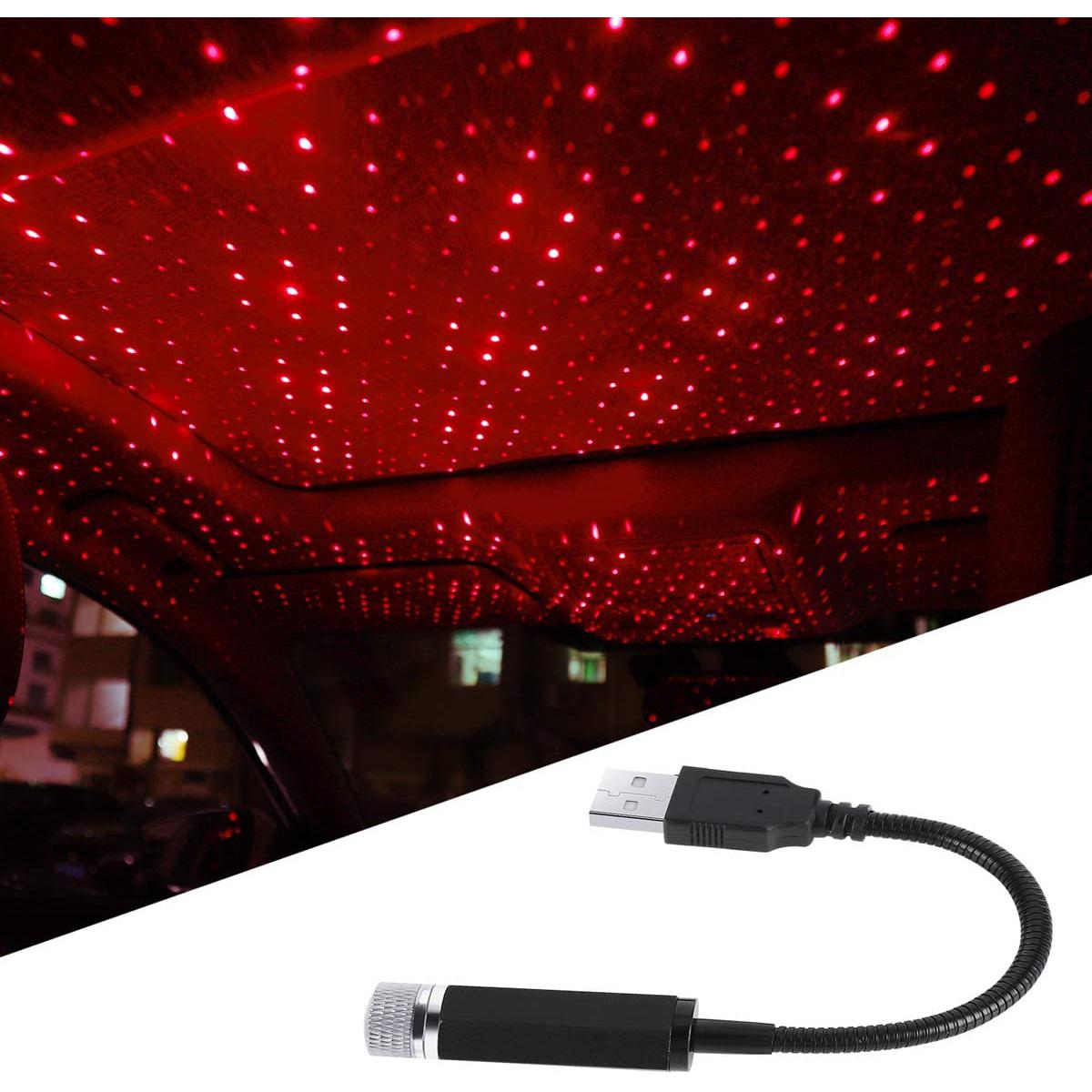 Car Roof Projection Light Usb Portable, Adjustable Led Interior Ceiling Projector